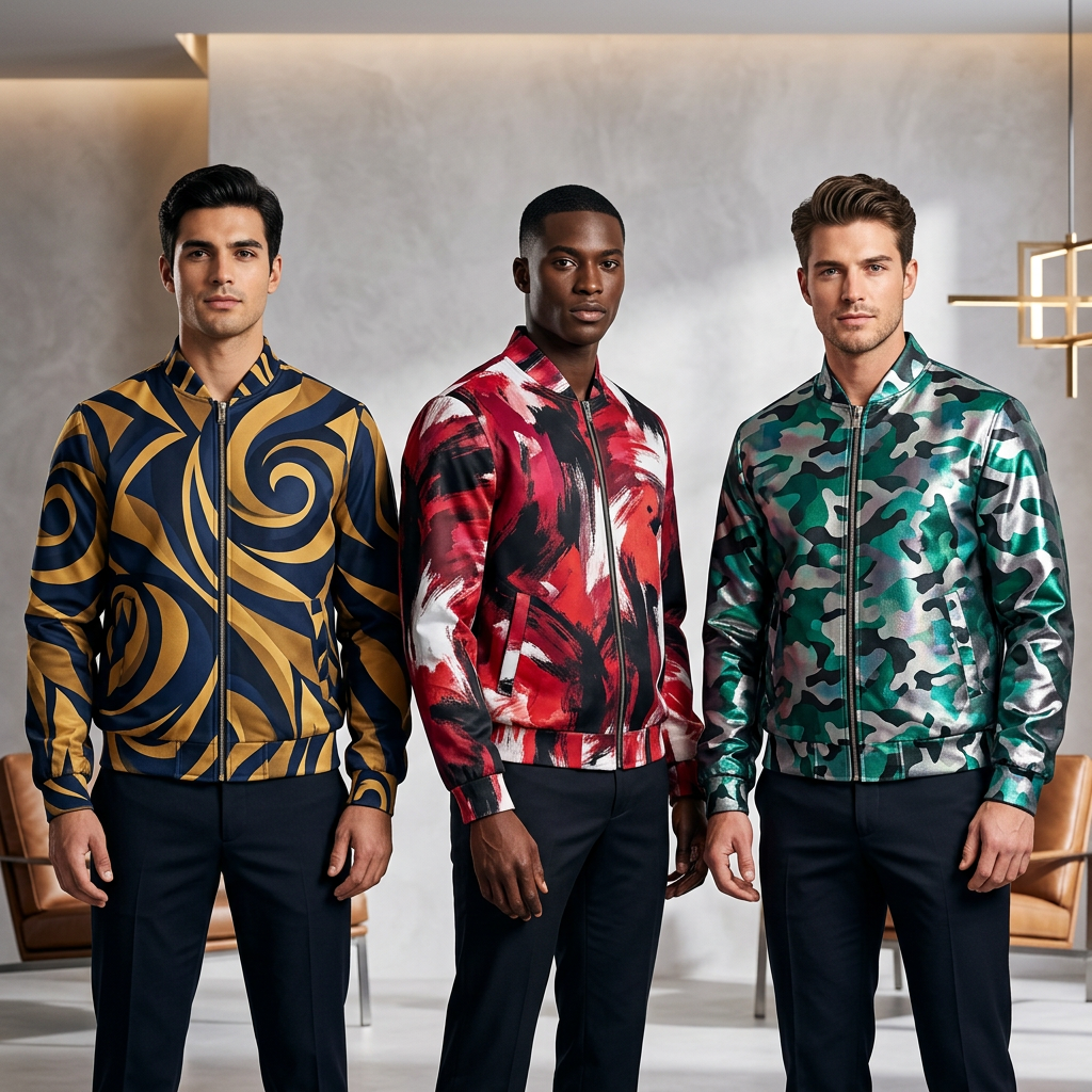 ZAVIOR GLOBAL all-over print bomber jackets collection