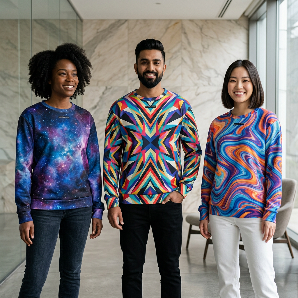 ZAVIOR GLOBAL all-over print sweatshirts collection