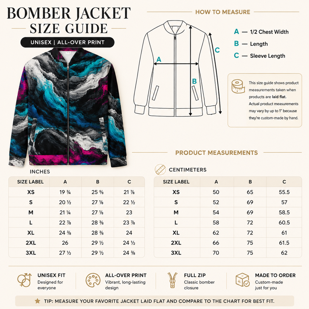 Geo Spectrum unisex bomber jacket product image