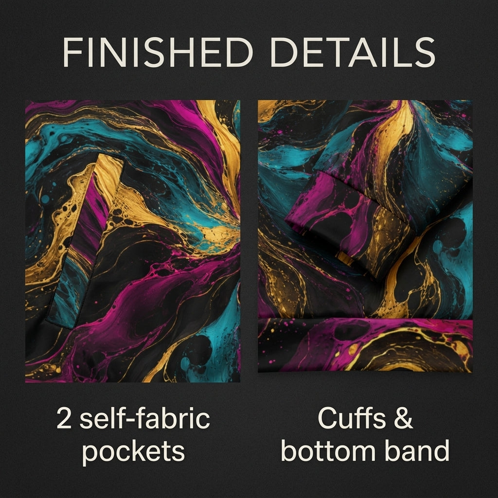 Chromatic Vortex unisex bomber jacket product detail image