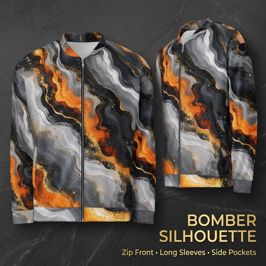 Molten Obsidian unisex bomber jacket product image