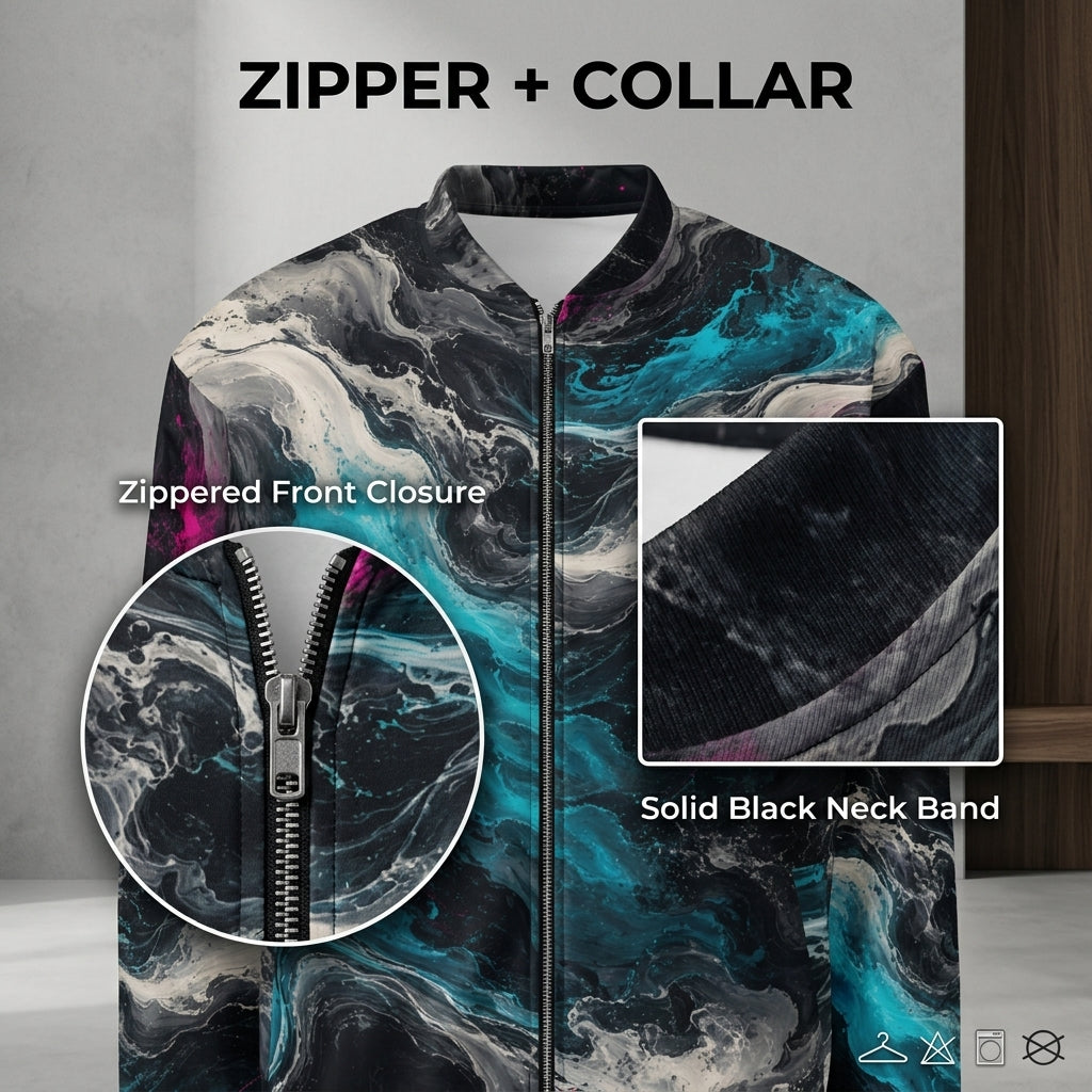 Geo Spectrum unisex bomber jacket product image