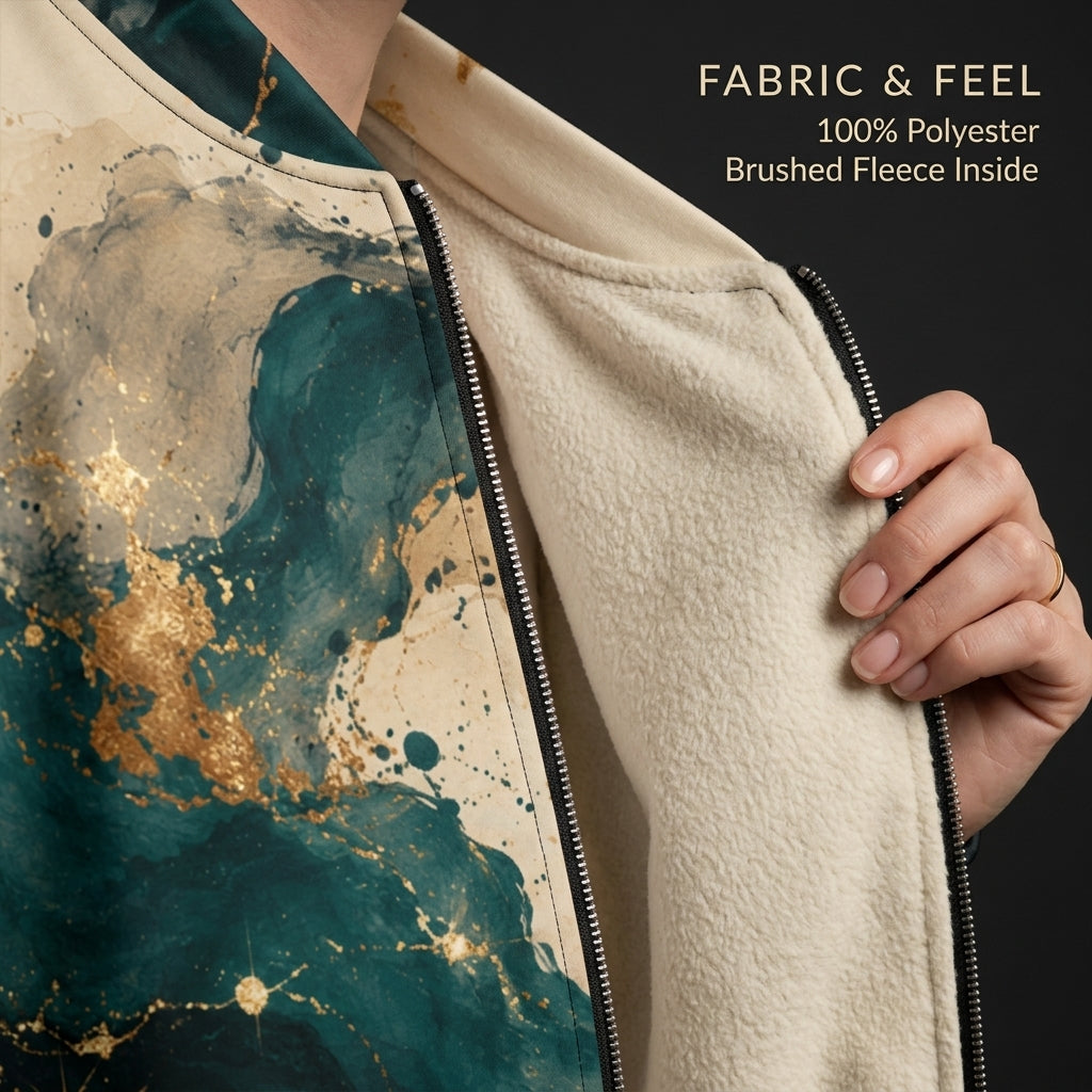 Ember Tide unisex bomber jacket product image