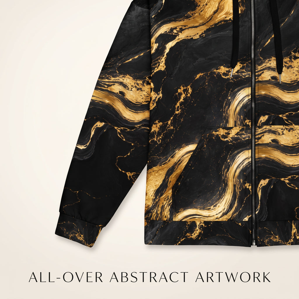 Golden Oro unisex zip hoodie product detail image