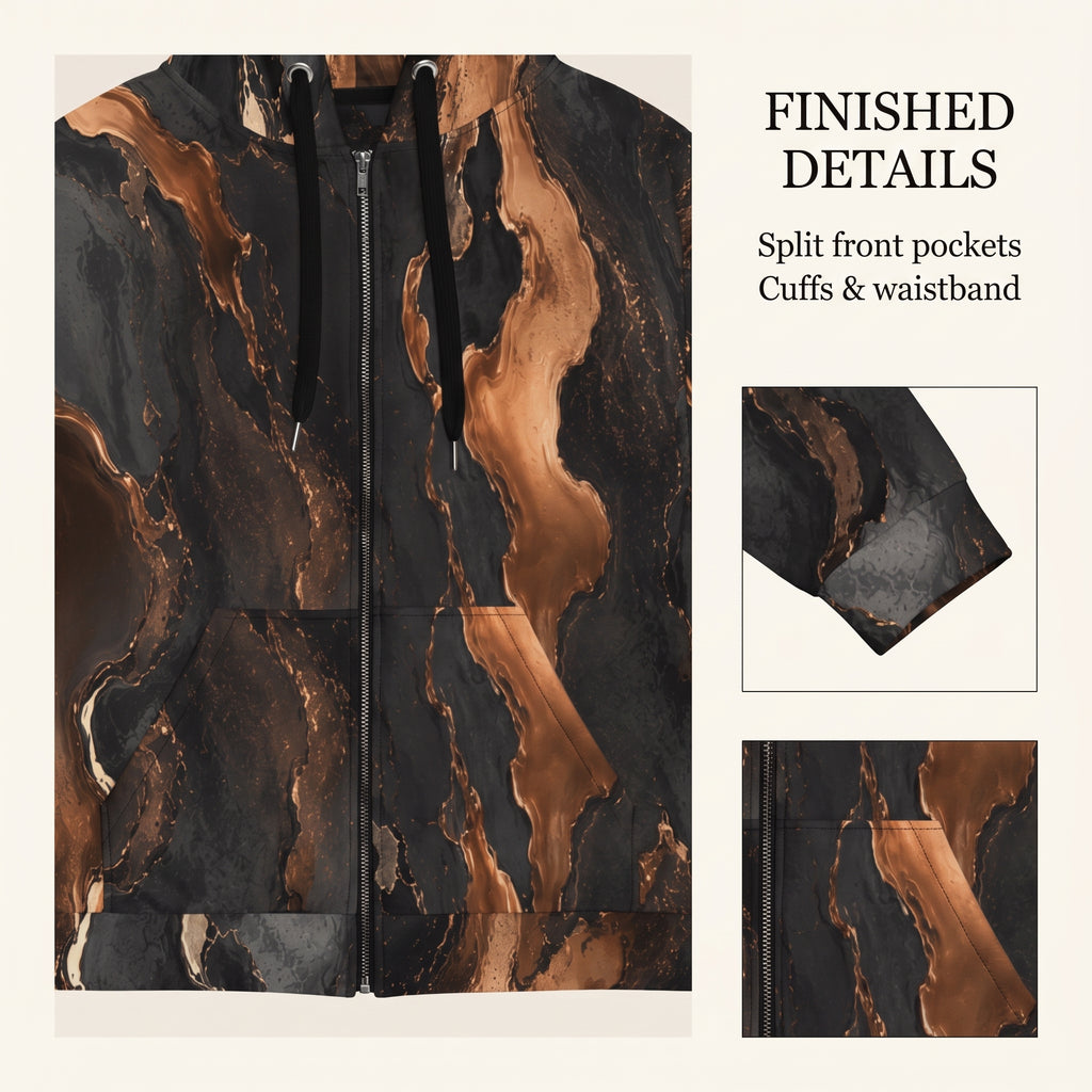 Molten Ember unisex zip hoodie product image