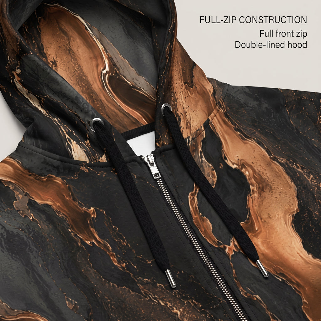 Molten Ember unisex zip hoodie product image