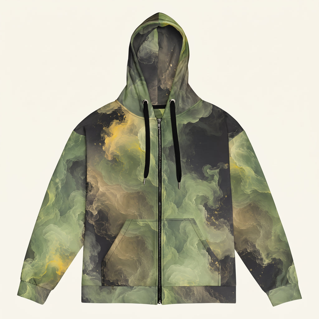 Verdant Shadow unisex zip hoodie product image
