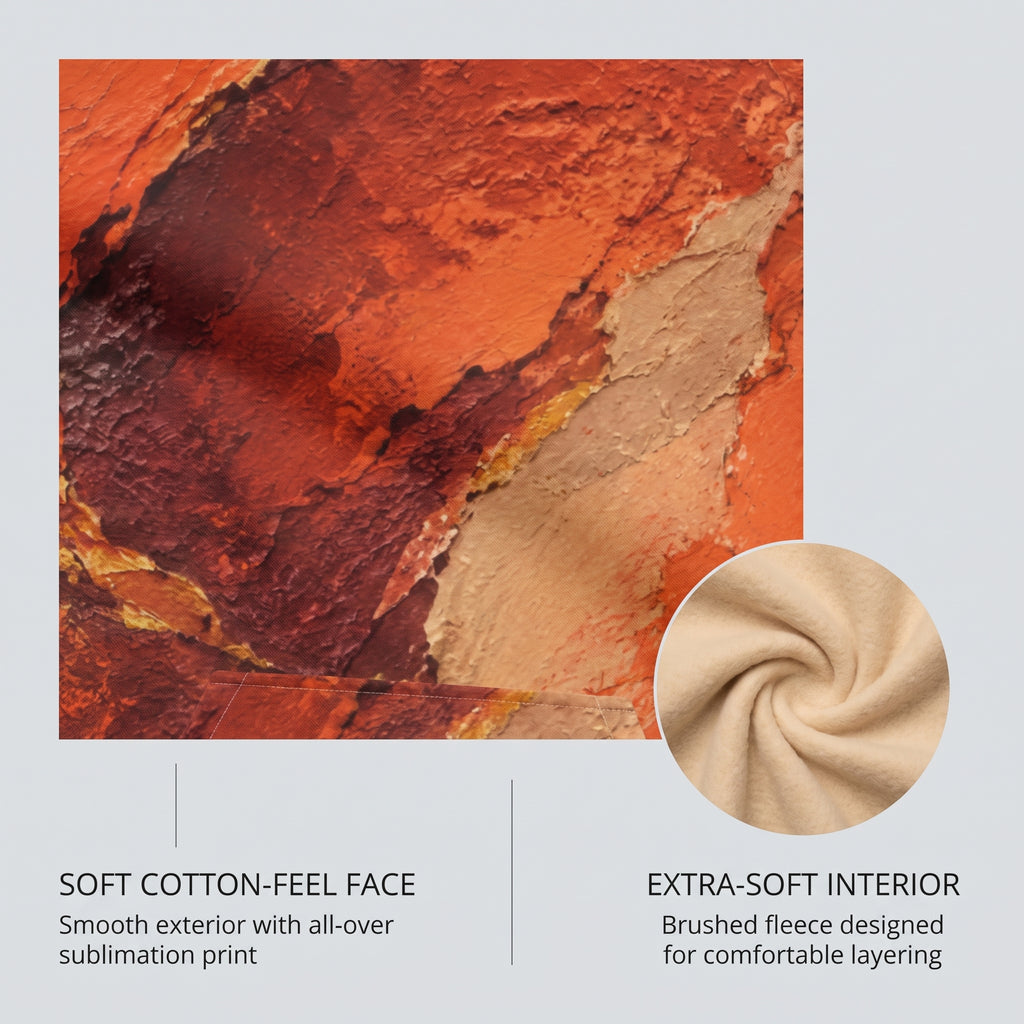 Ember Terrain unisex hoodie product information graphic