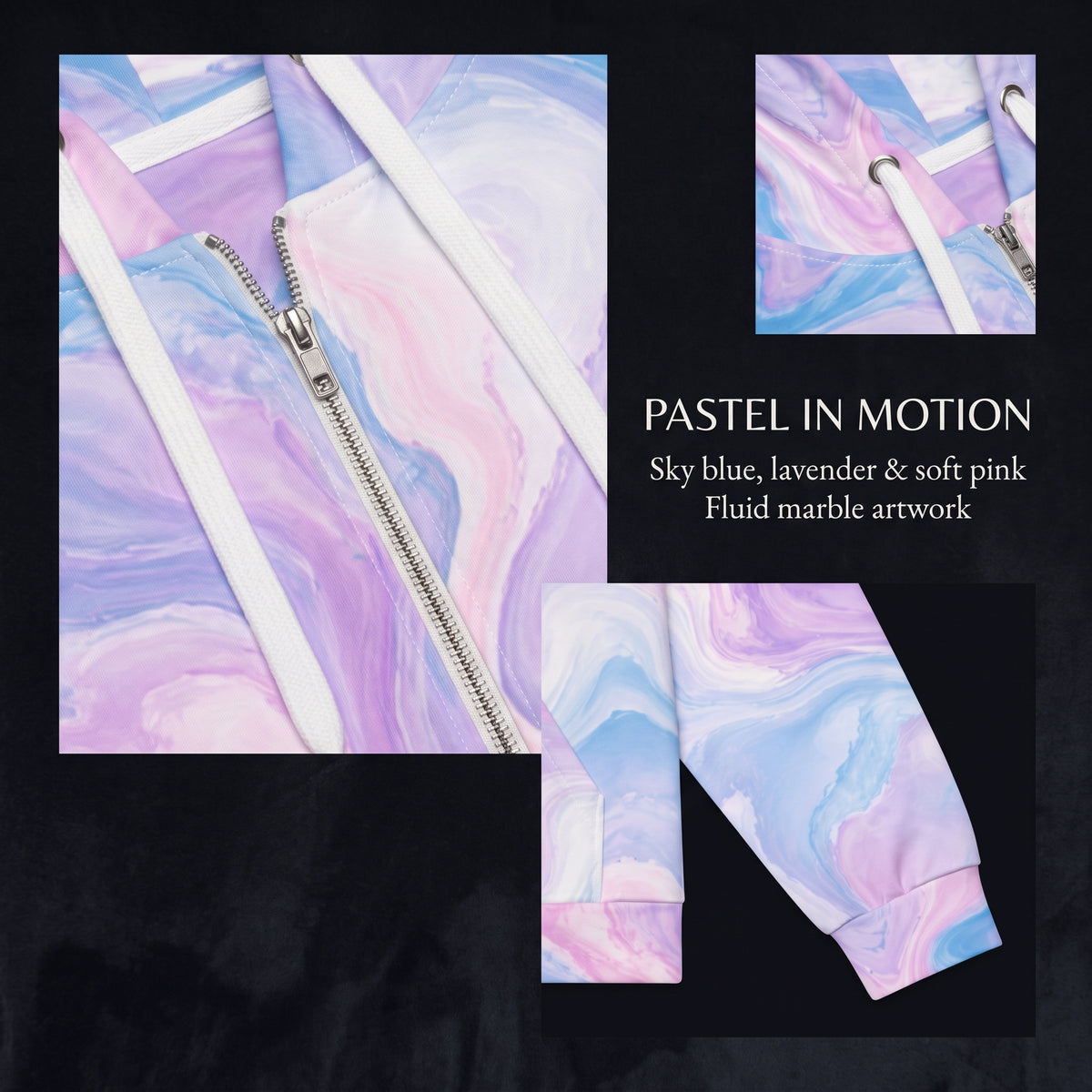 Pastel Mirage unisex zip hoodie product image