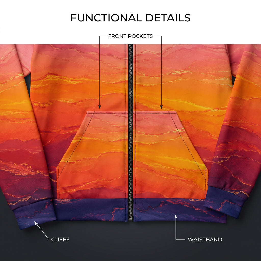 Solar Horizon unisex zip hoodie product image