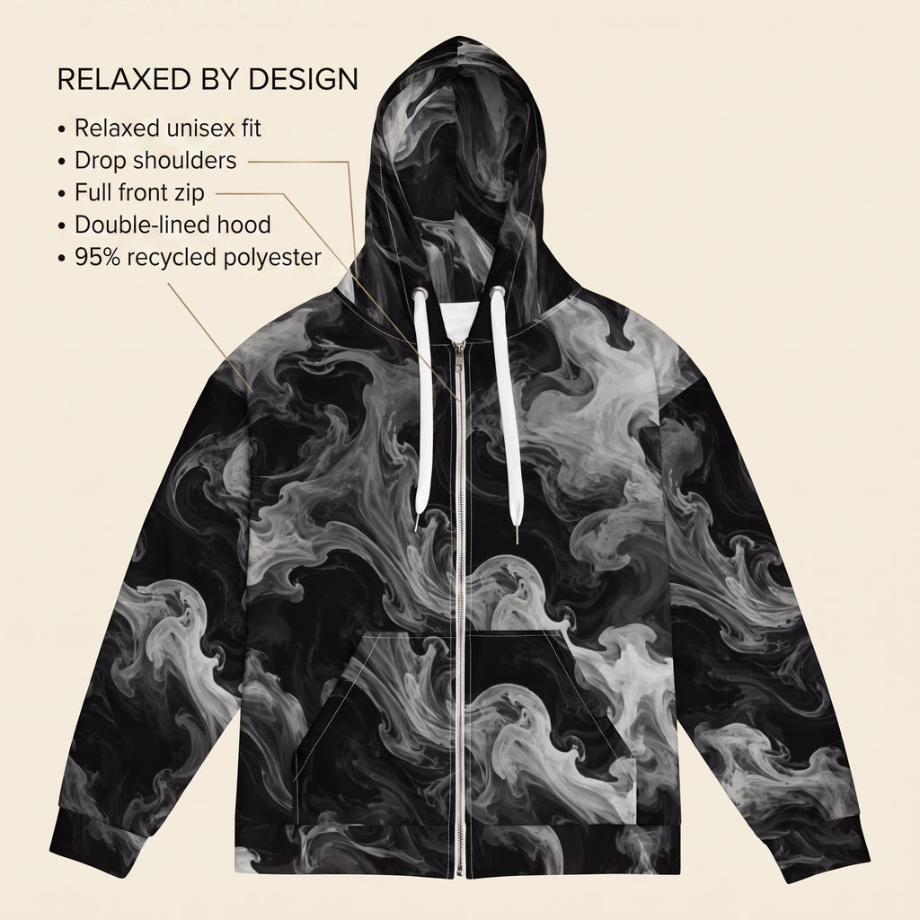 Phantom Smoke unisex zip hoodie product image