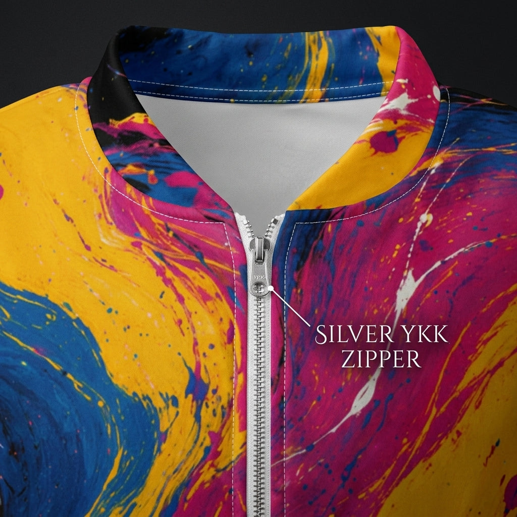 Chromatic Rush unisex bomber jacket product detail image