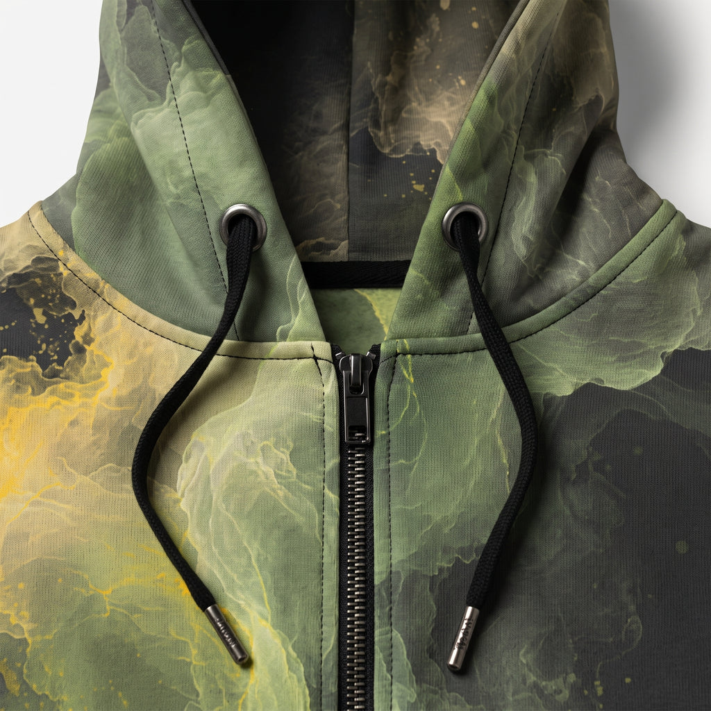 Verdant Shadow unisex zip hoodie product photo