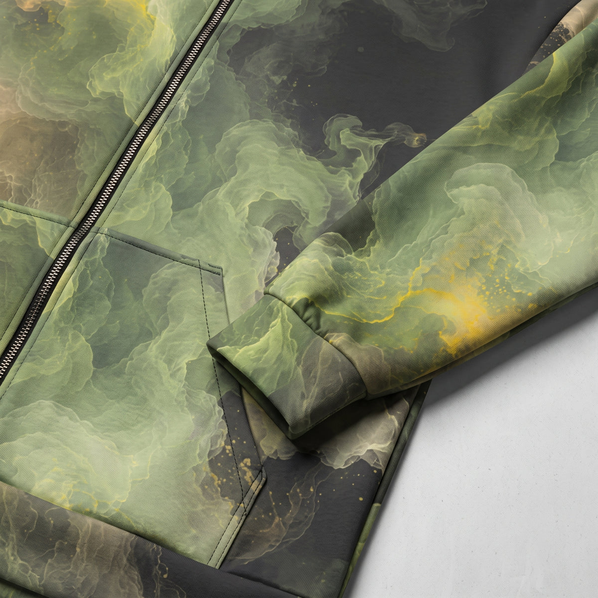 Verdant Shadow unisex zip hoodie product photo
