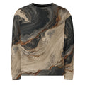 Fossil Divide abstract marble print unisex sweatshirt front view