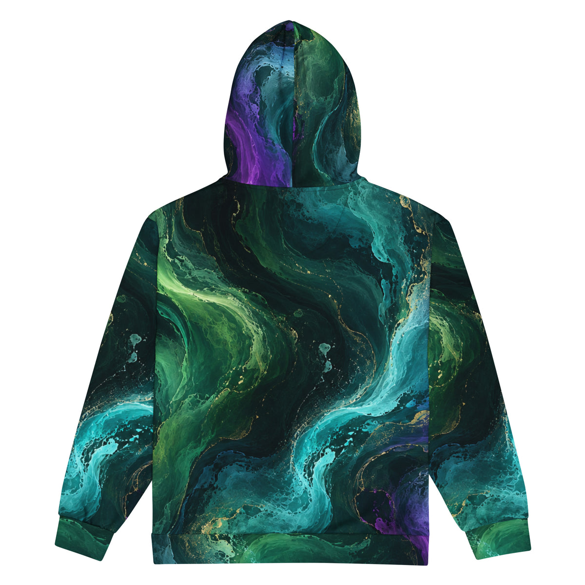 Emerald Tides unisex zip hoodie product image