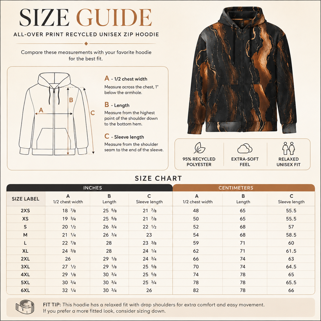 Molten Ember unisex zip hoodie product image