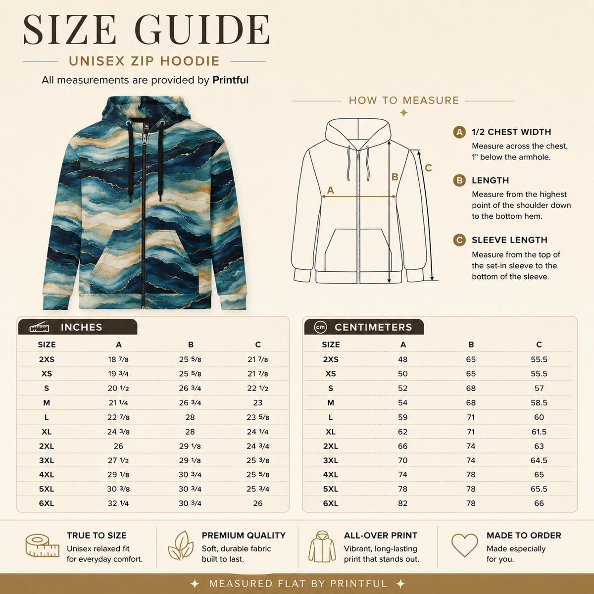 Oceanic Strata unisex zip hoodie product image