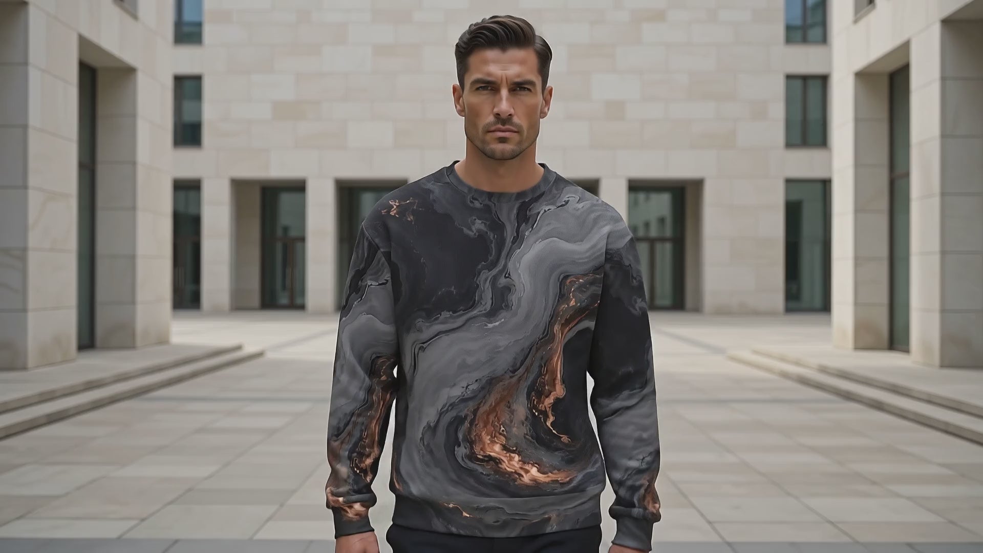 Molten Obsidian unisex sweatshirt product video