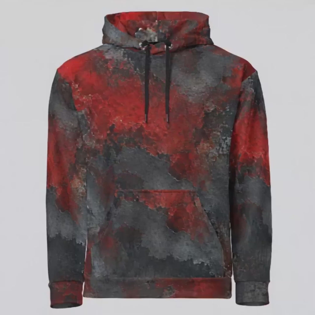 Red & Black Abstract unisex hoodie product video