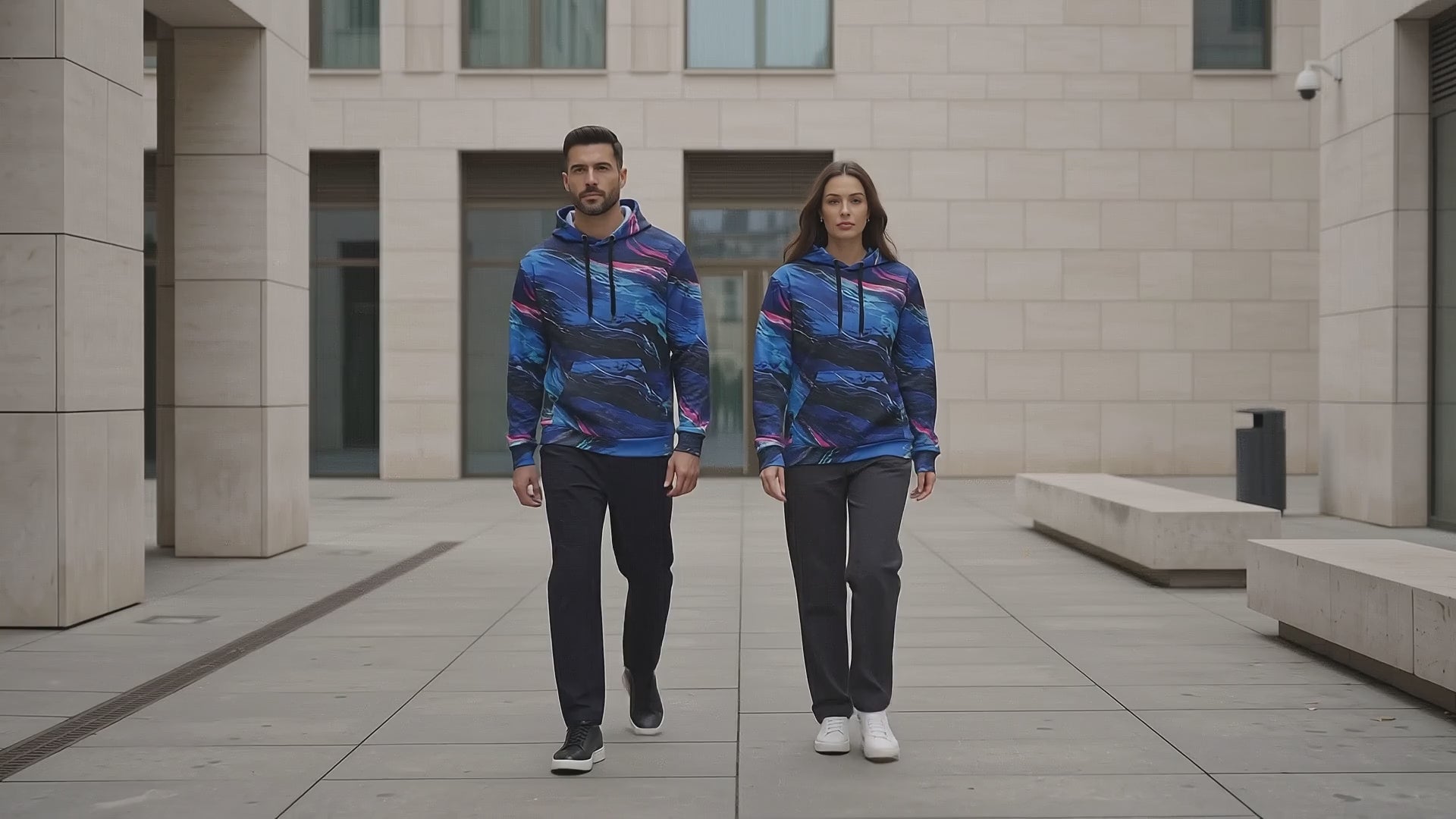 Cobalt Afterglow unisex hoodie product video
