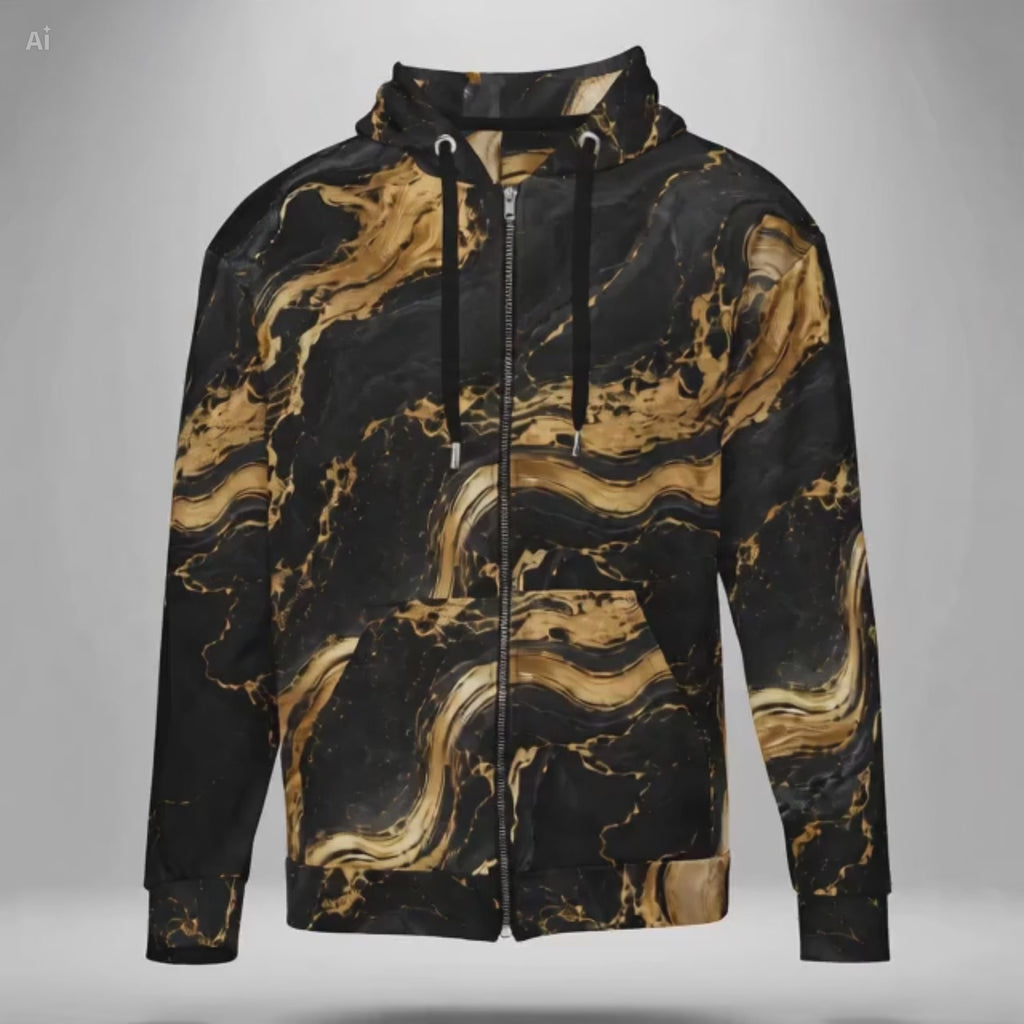 Golden Oro unisex zip hoodie product video