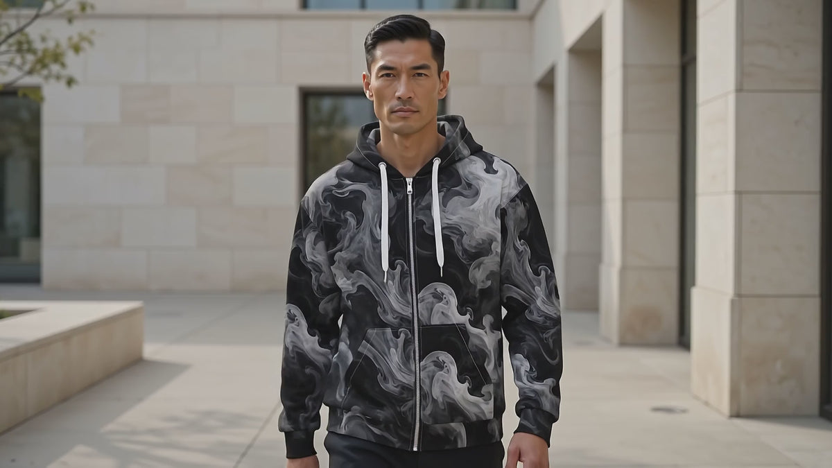 Phantom Smoke unisex zip hoodie product video