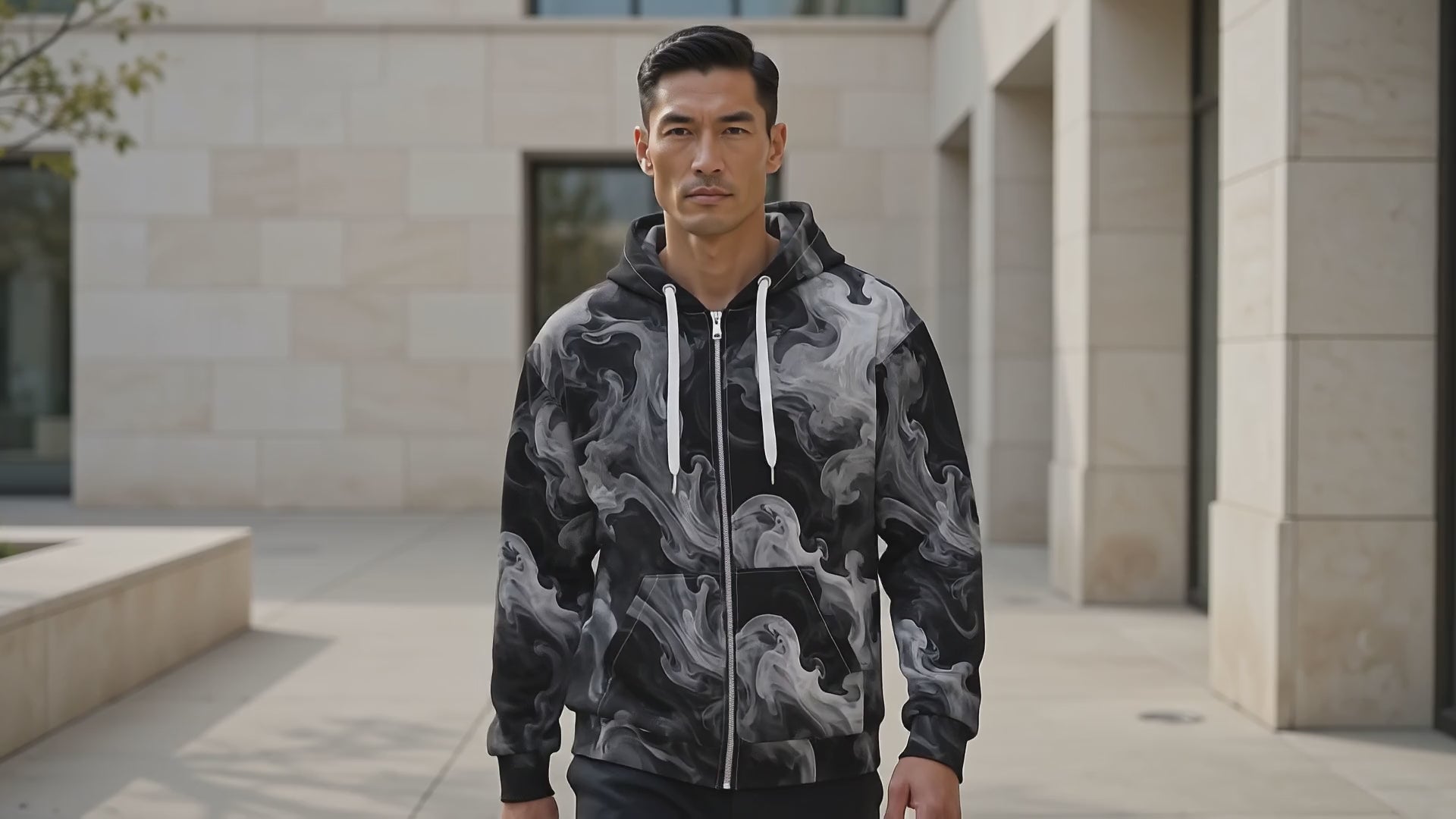Phantom Smoke unisex zip hoodie product video