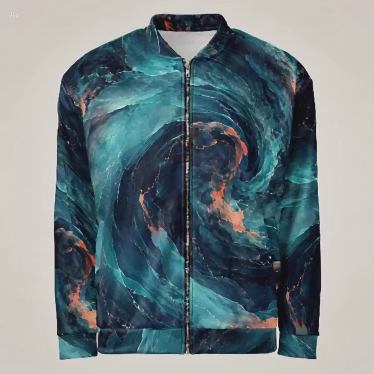 Neon Nebula unisex bomber jacket product video