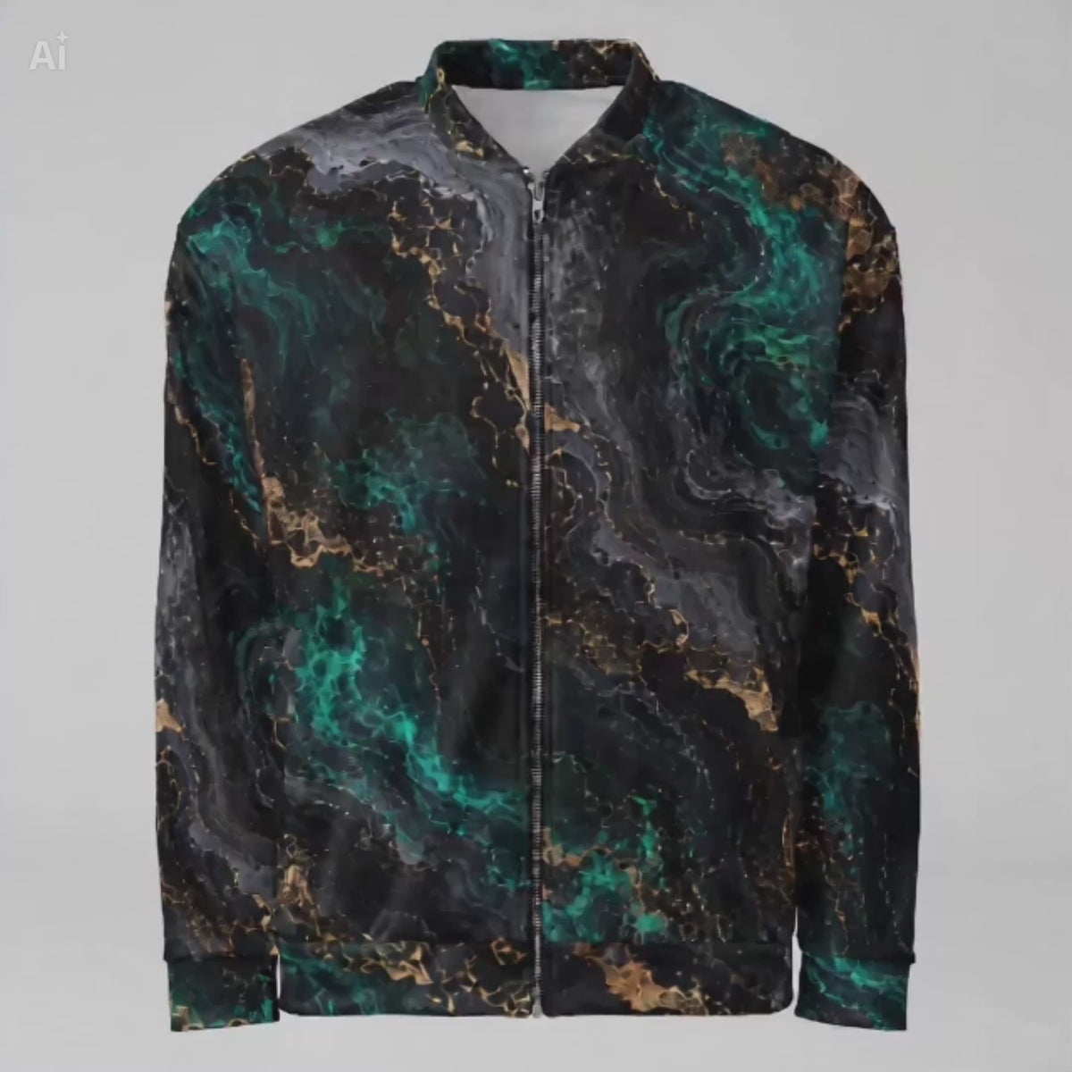 Emerald Obsidian unisex bomber jacket product video