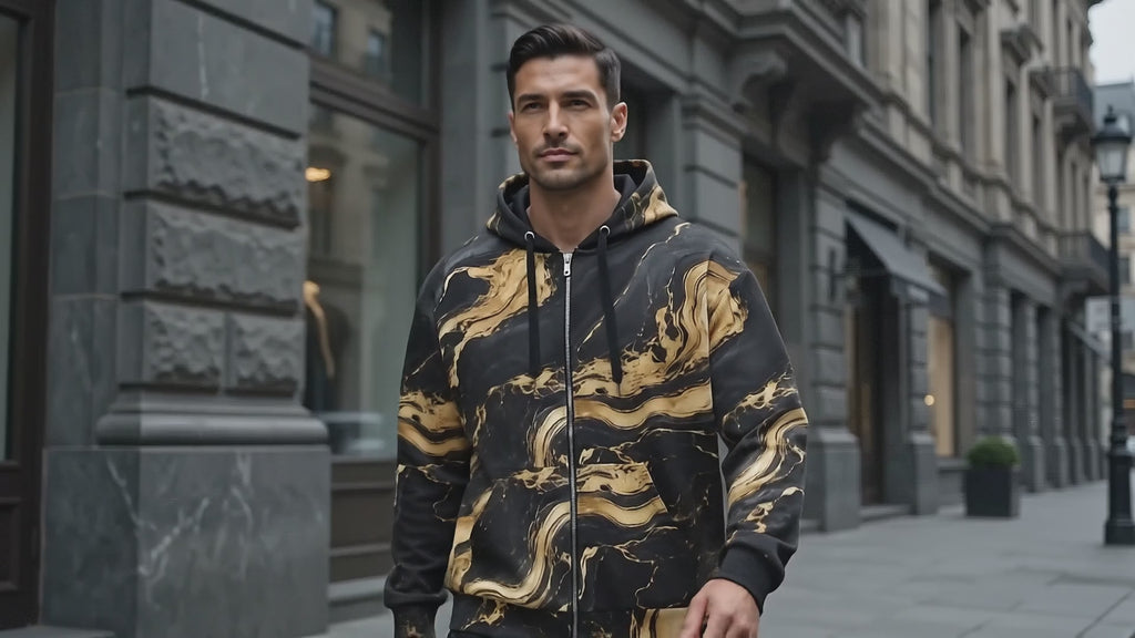 Golden Oro unisex zip hoodie product video