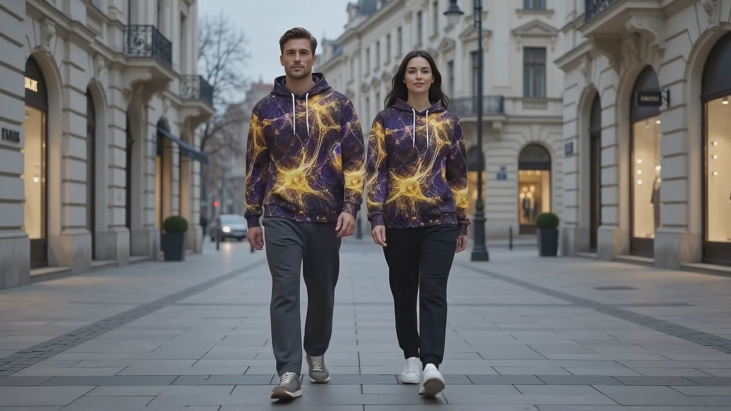 Cosmic Energy unisex hoodie product video